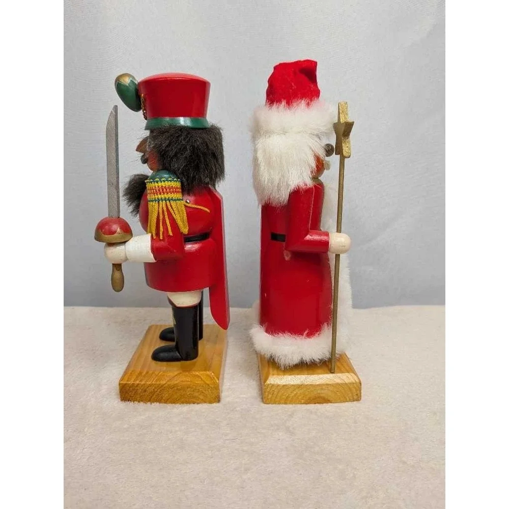 Holiday Time Nutcracker Soldier & Santa Claus Christmas‎ Decor Set